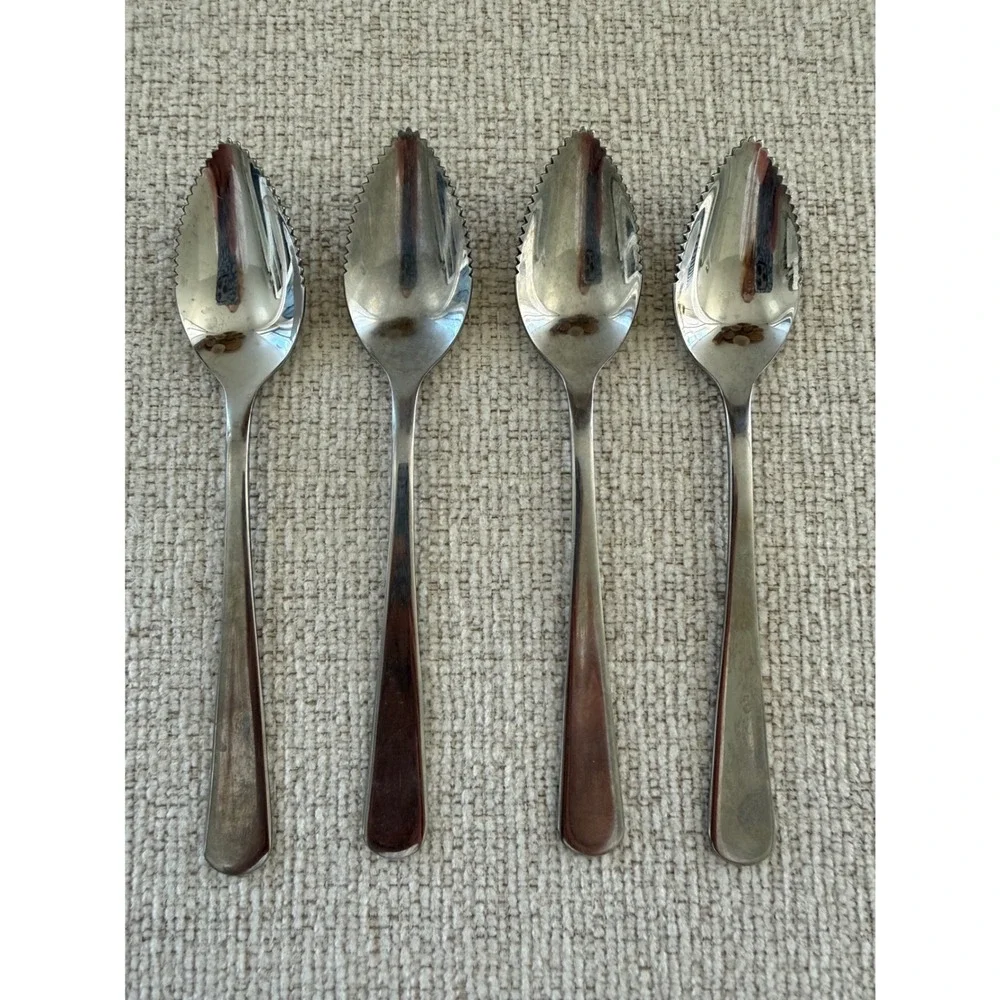 Norpro Stainless Steel Flatware4 Serrated Edge Grapefruit Spoons Replacement
